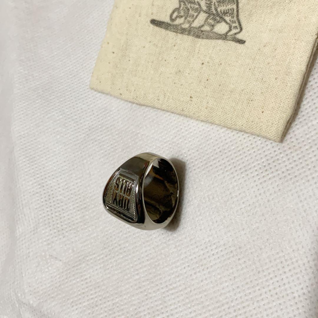 HUMAN MADE ヒューマンメイド 17号 カレッジ リング シルバー ロゴ