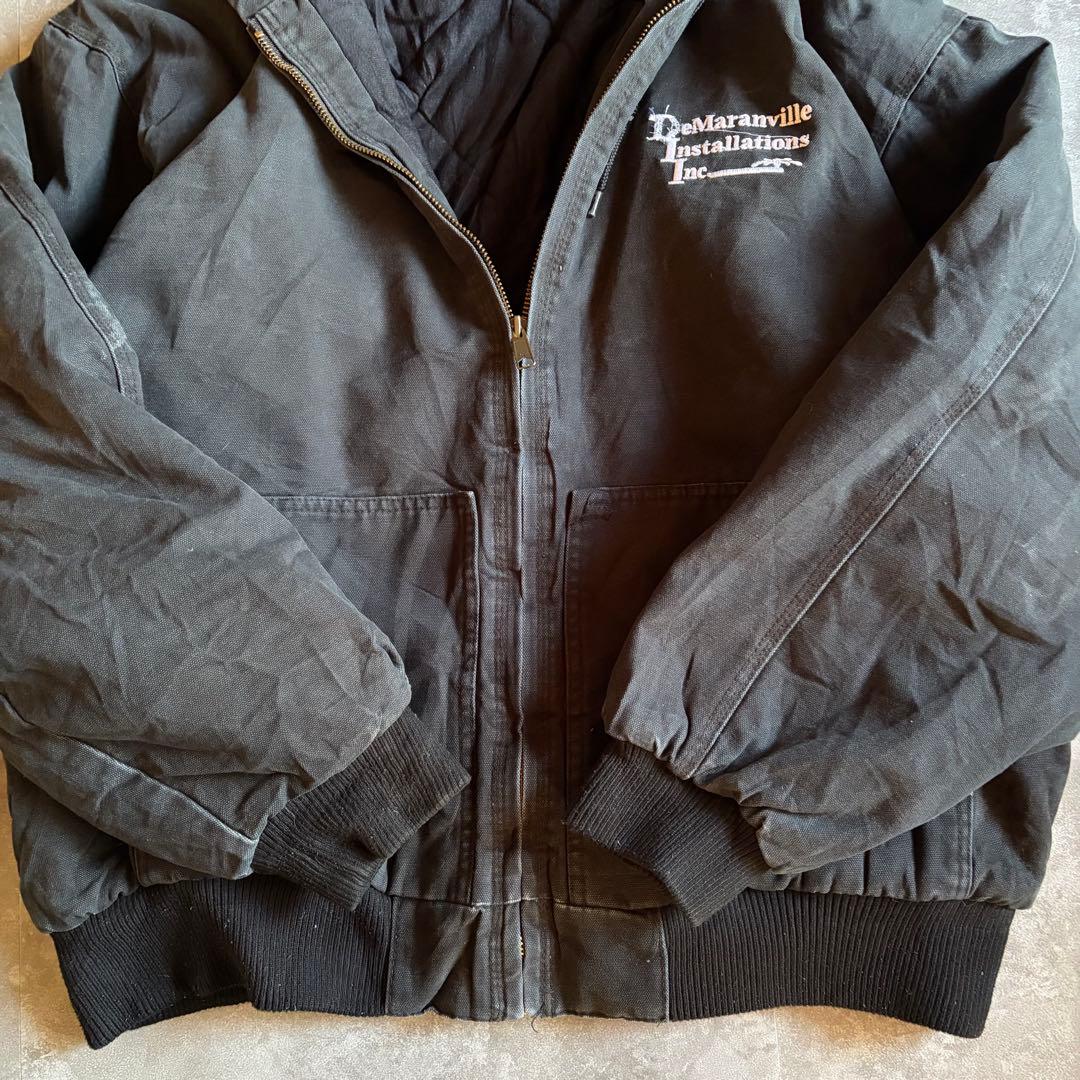 ダックアクティブジャケット ブラック 2XL ワークジャケット 短丈 フェード