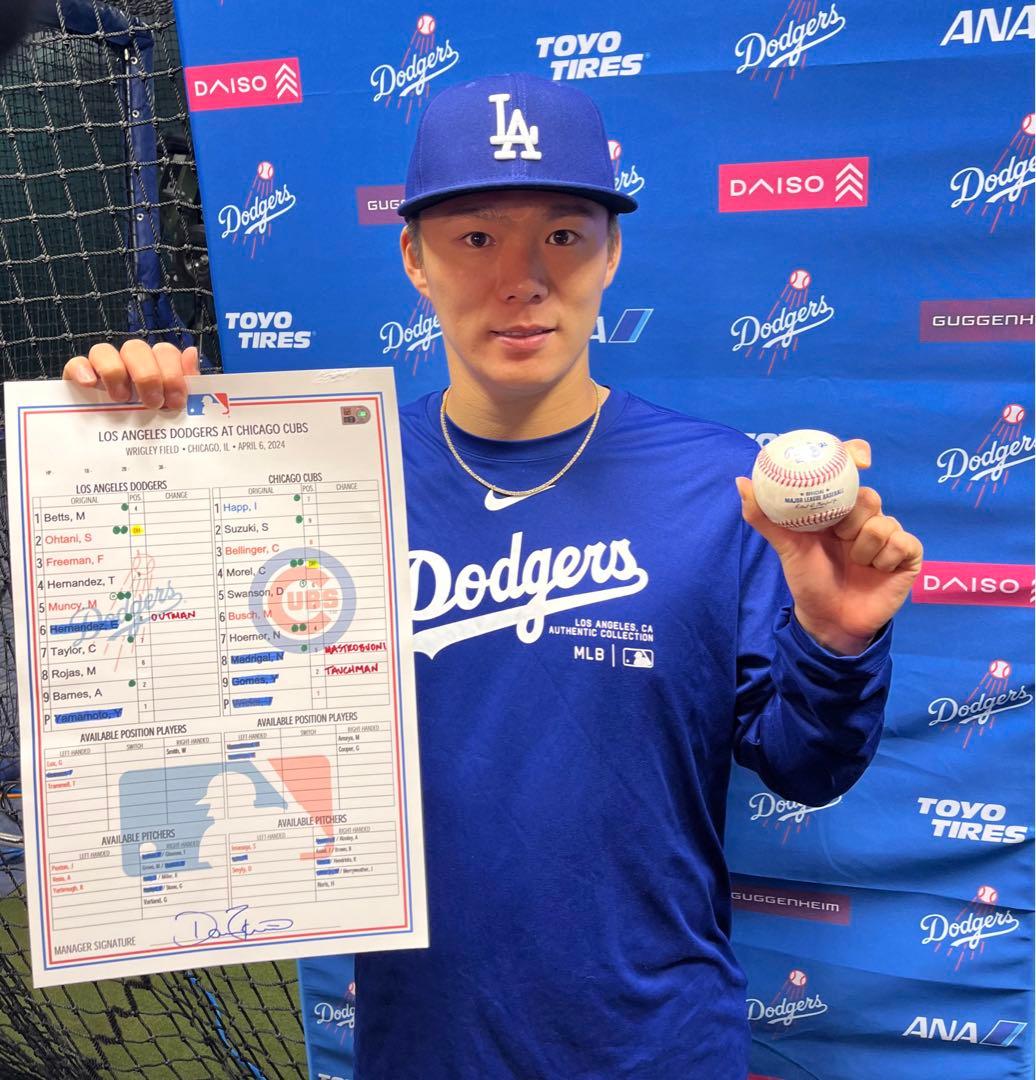 ⑧ ホームラン王 大谷翔平 実使用 ラインナップカード サイン (検) tシャツ