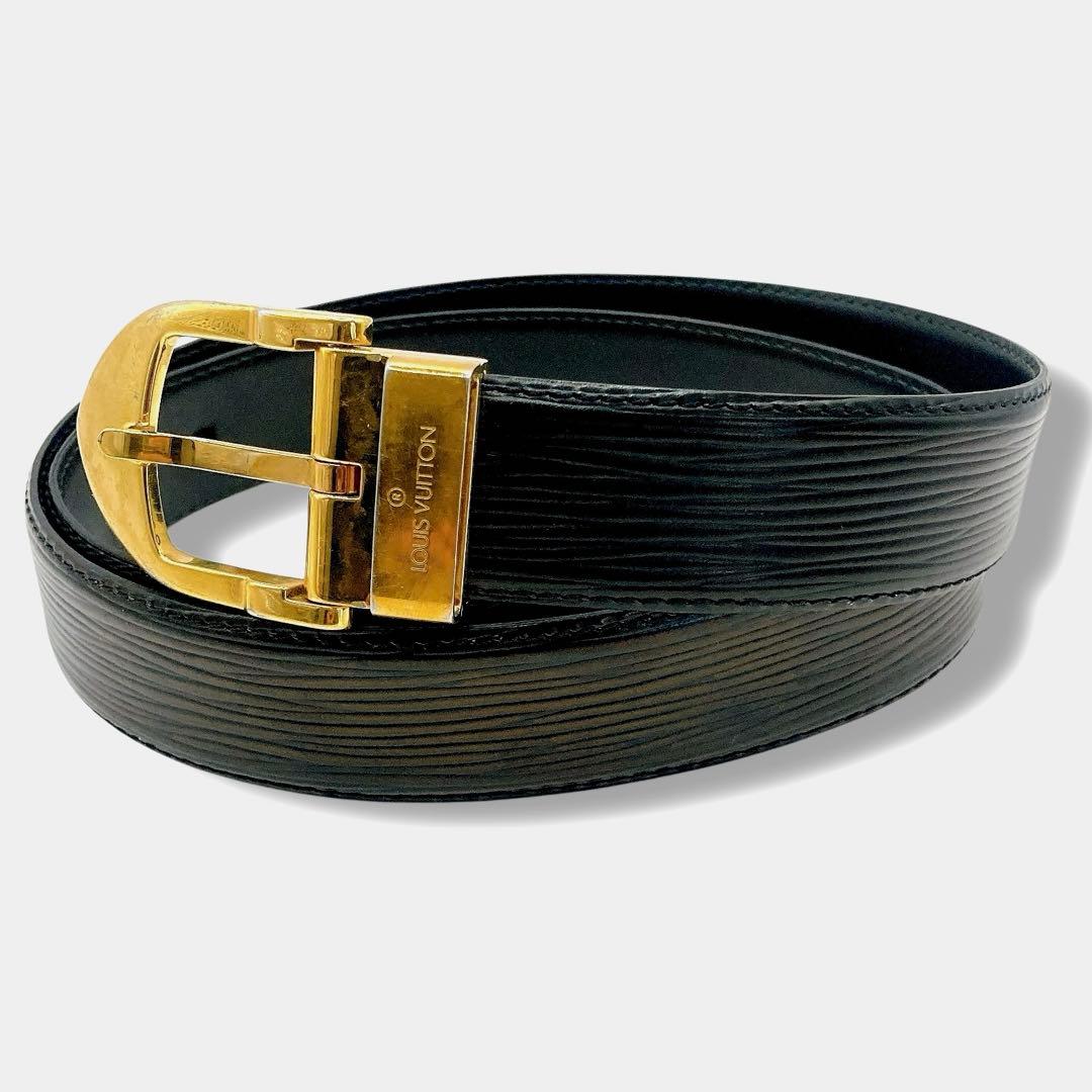 美品✨LOUIS VUITTON サンチュール　ベルト　エピ　ブラック　ゴールド 楽天市場】LOUIS VUITTON ルイ ヴィトン エピ サンチュール クラシック