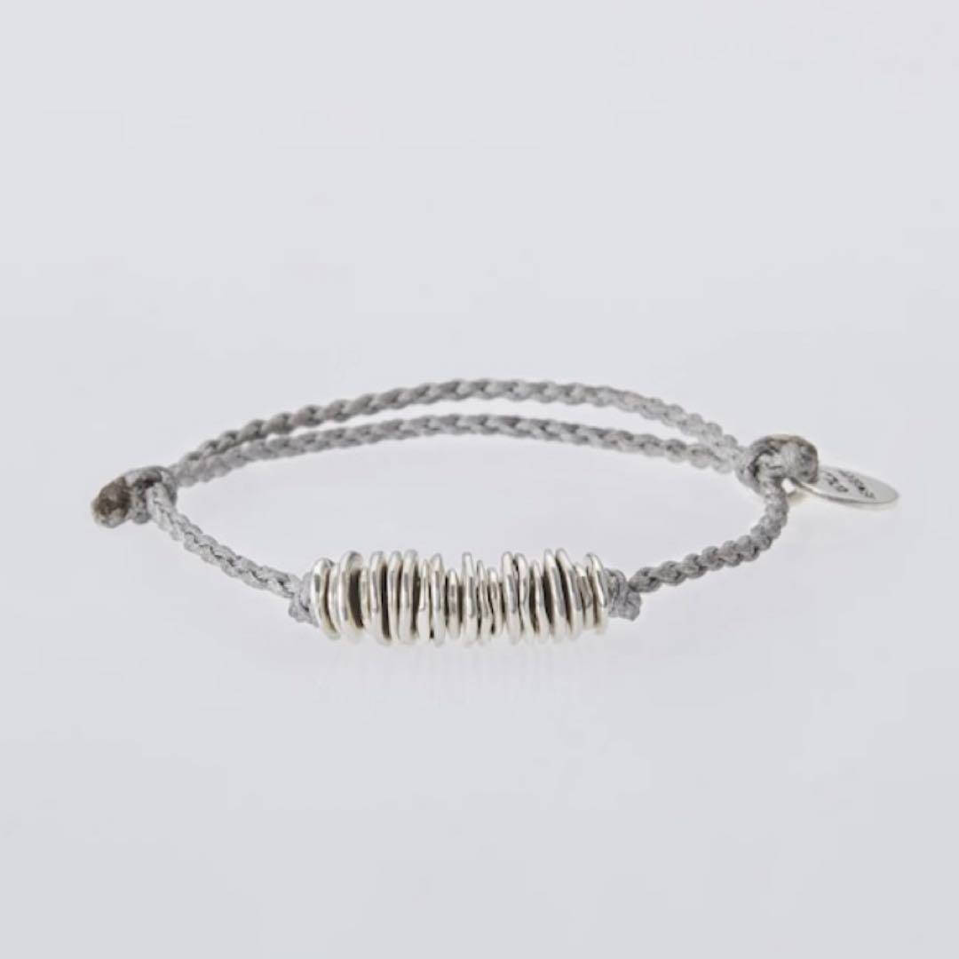 い*ん様 XOLO　Piece Silk Code Bracelet グレー Piece Link Silk Code Bracelet – XOLO JEWELRY