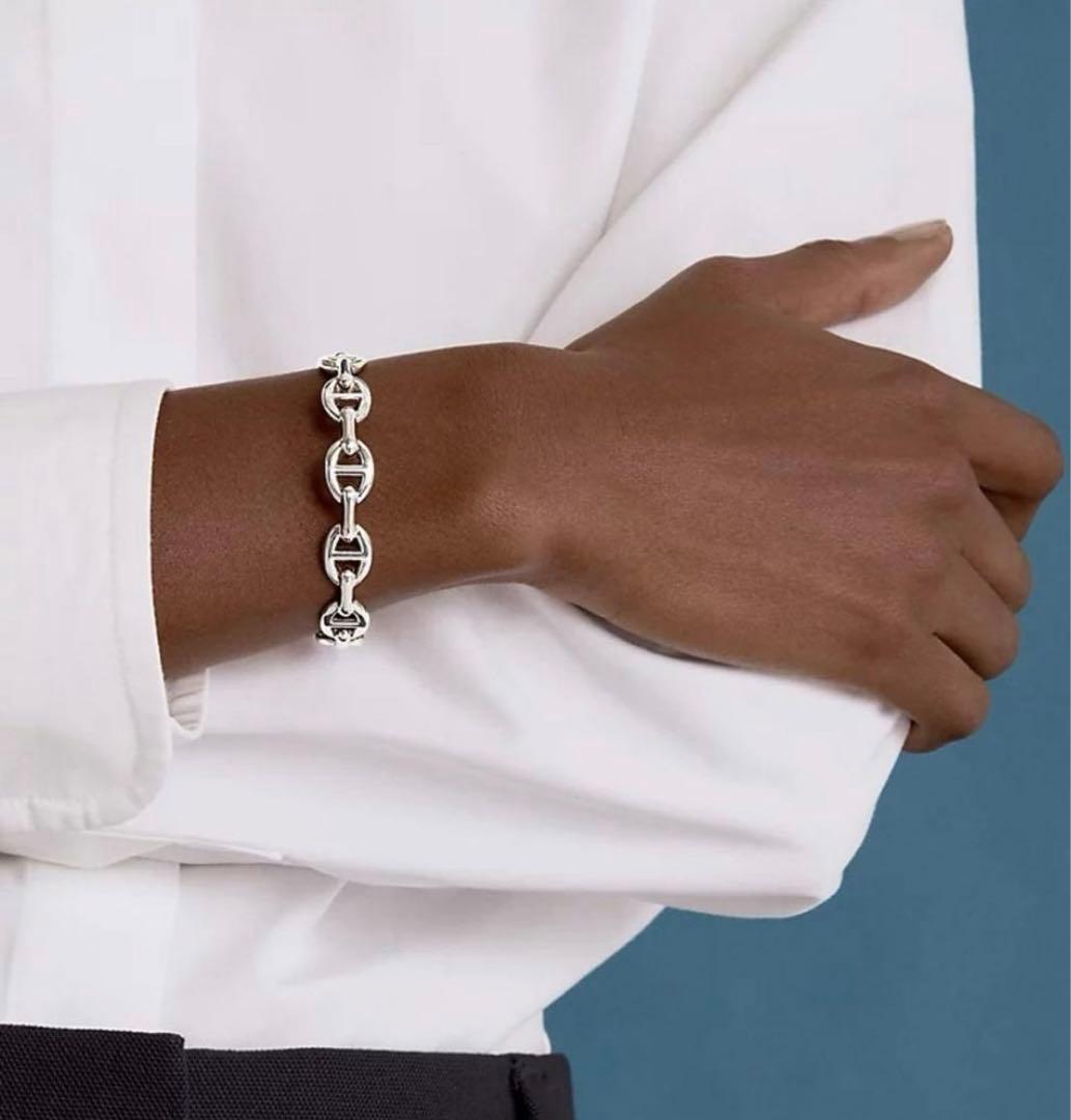 HERMES エルメス シェーヌダンクル アンシェネ バングル SHサイズ