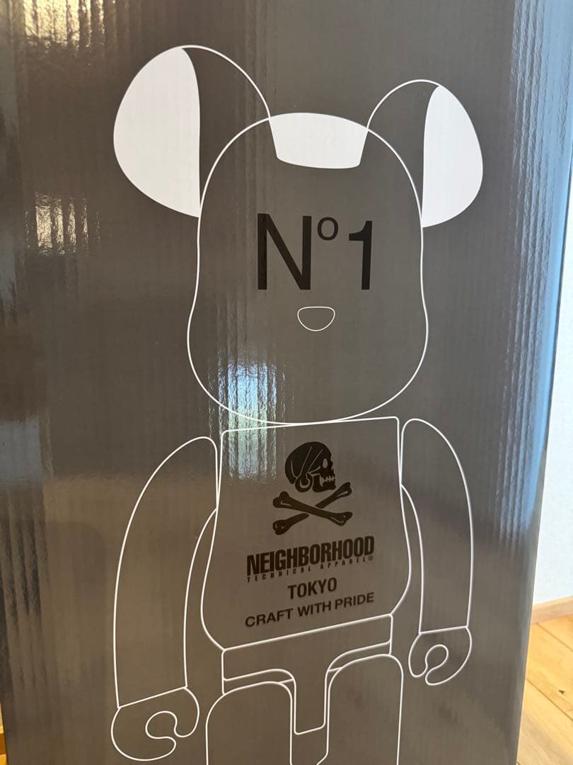 【新品未使用】BE@RBRICK NEIGHBORHOOD GRAY 1000％