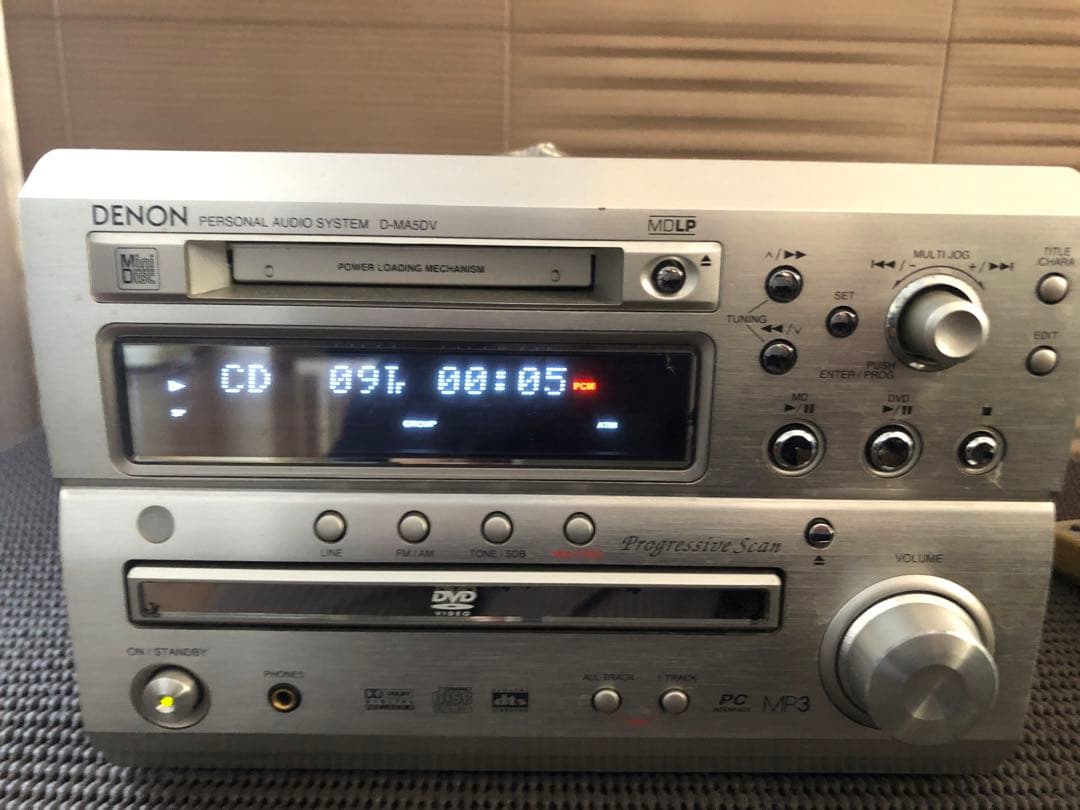DENON D-MA5DV ミニコンポ シルバー ジャンク品【エコメルカリ便