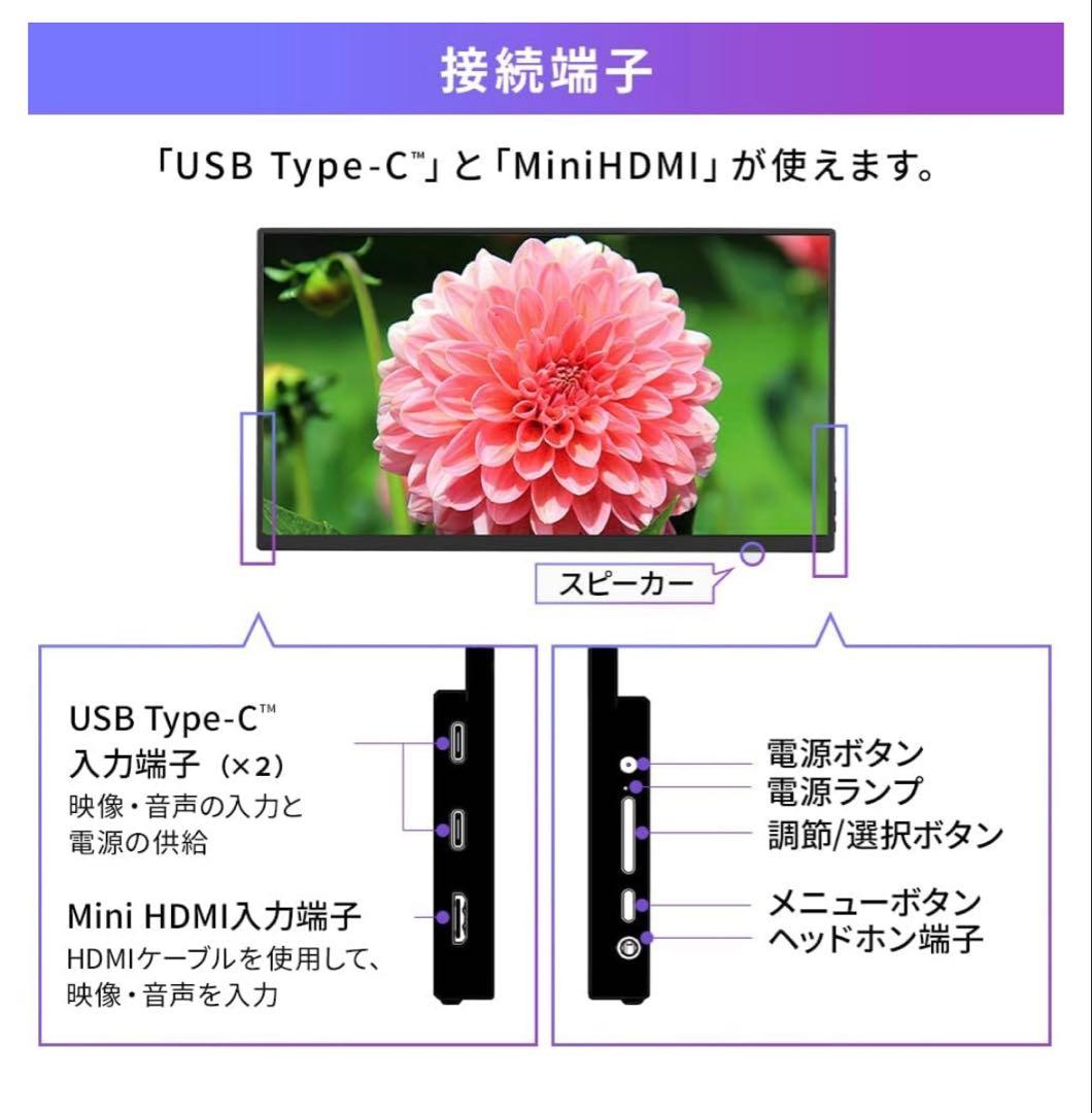 261512 アイリスオーヤマ ポータブルモニター 15.6inch FHD