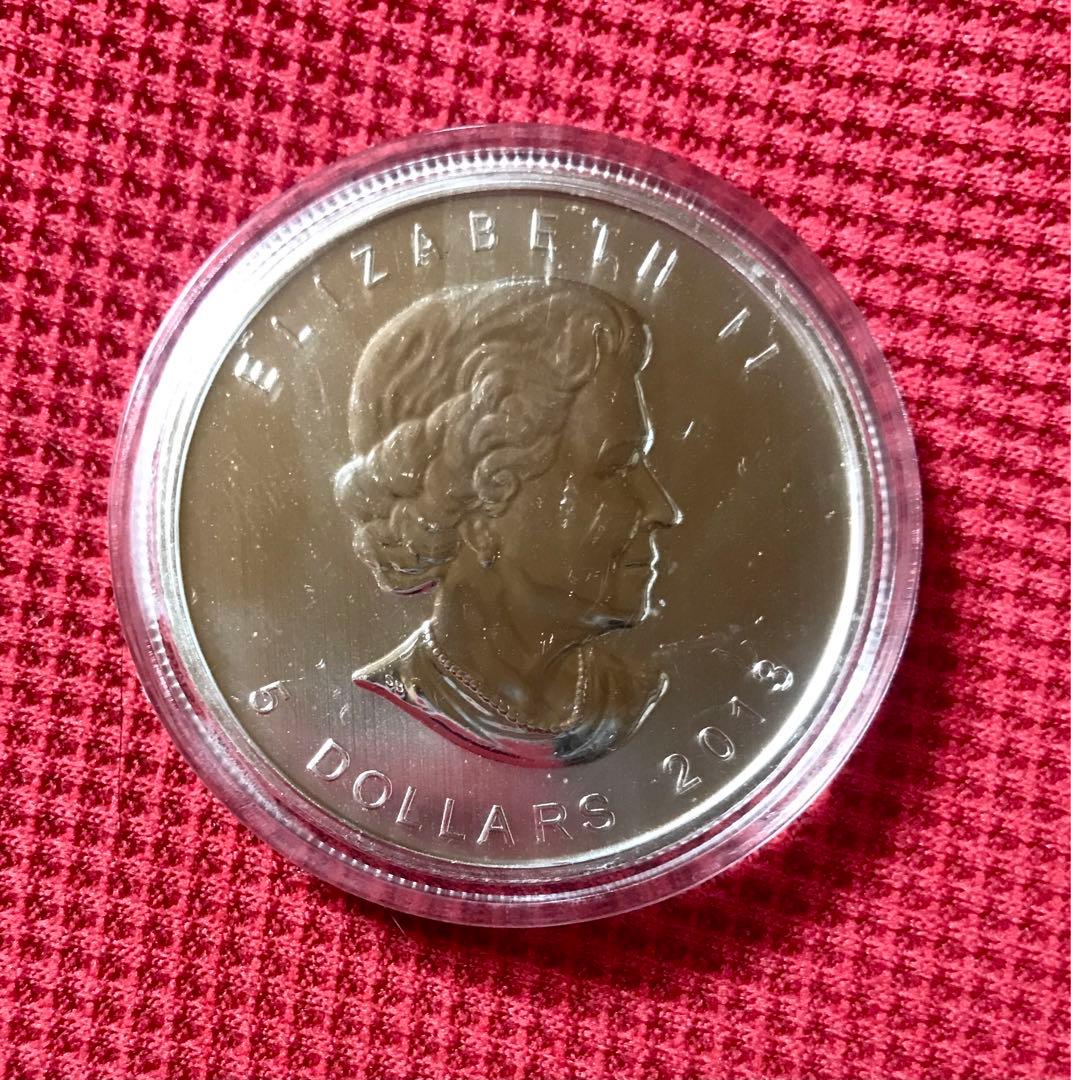 2013年 メイプルリーフ銀貨 25周年 1オンス 純銀 - メルカリ