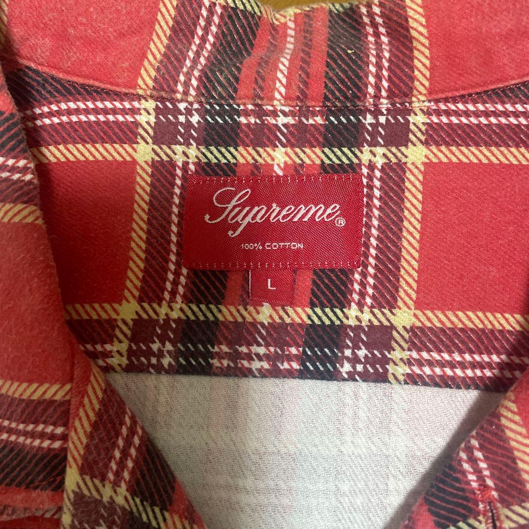 Supreme チェック柄ネルシャツ Lサイズ - メルカリ