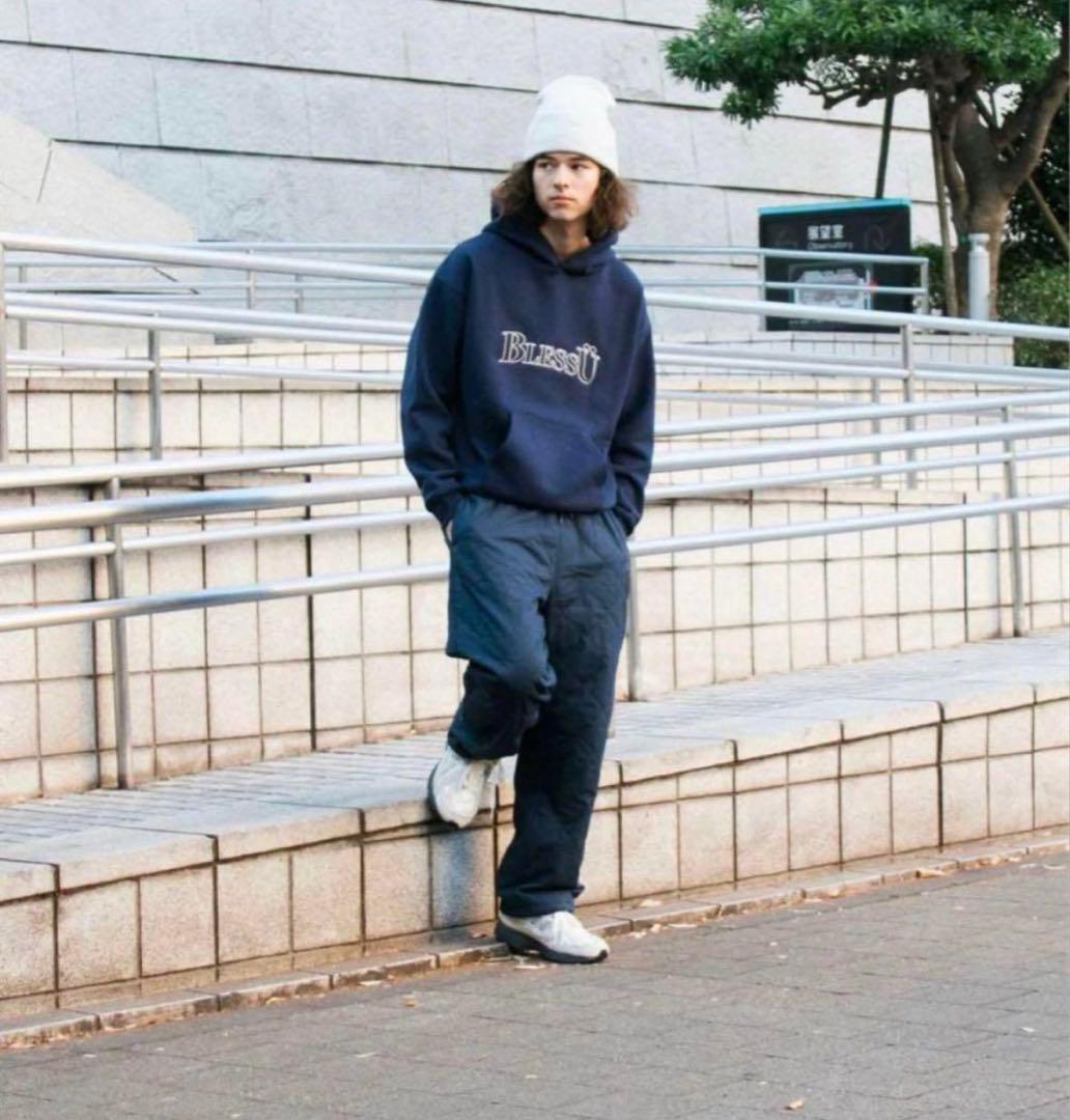 BLESS U ブレスユー パーカー ネイビー BLESSU - メルカリ
