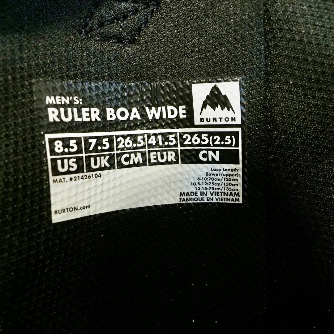 BURTON RULER BOA WIDE 26.5cm バートン　ルーラー