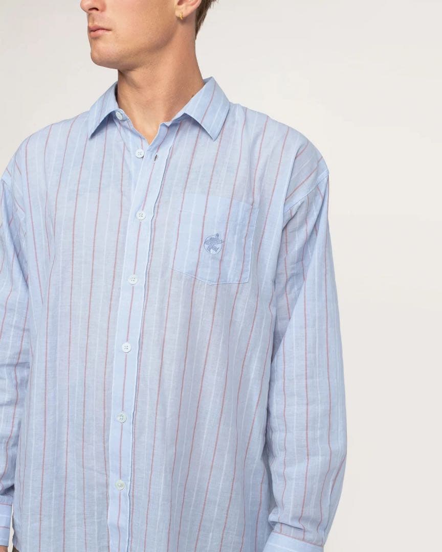 STUSSY ストライプ シャツ classic shirt striped長袖 - メルカリ