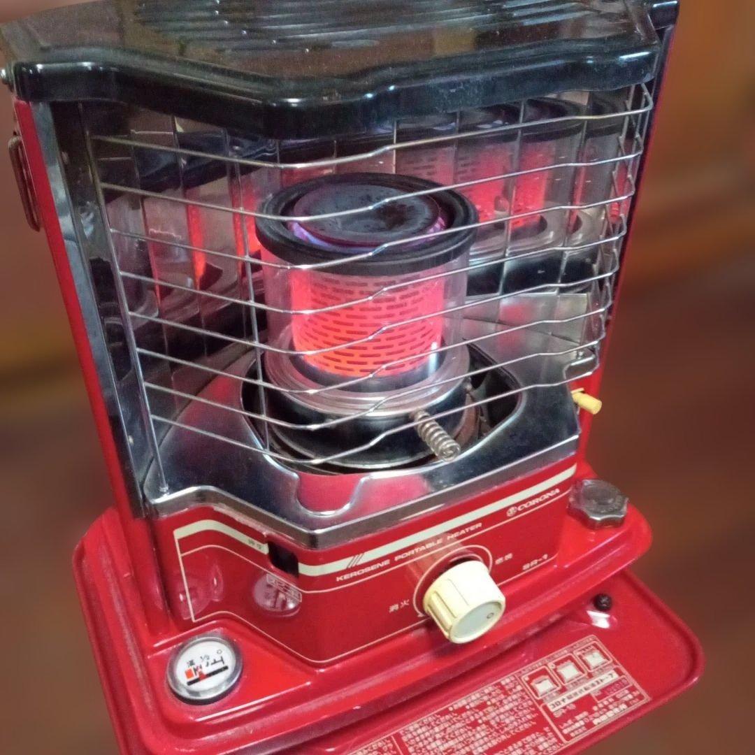 コロナ石油ストーブＳＲ―１後期型　昭和レトロタンク一体型　電子点火OK！ コロナ石油ストーブSR―1後期型 昭和レトロタンク一体型 電子点火OK