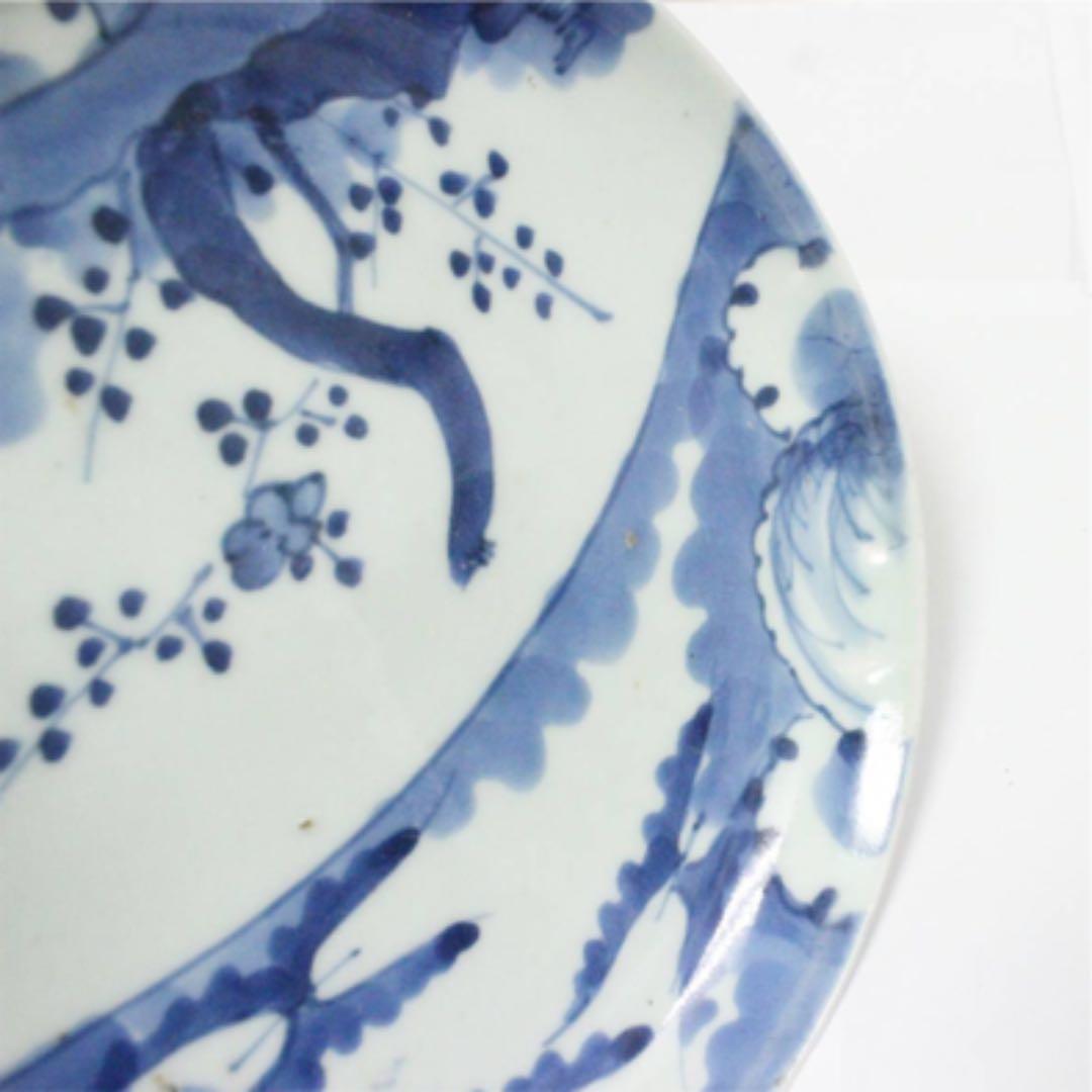 染付扇梅文皿 江戸前期 古伊万里 - メルカリ