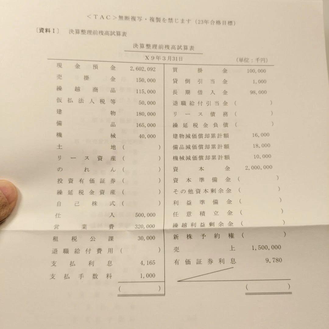 TAC 公認会計士 財務会計論 論文基礎・応用答練 全5回 2023年合格目標