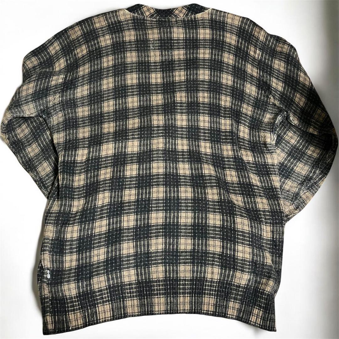 希少】STUSSY カーディガン チェック - メルカリ
