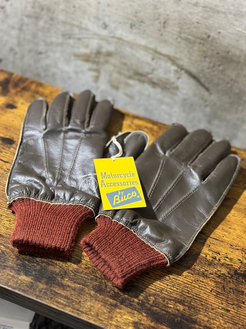 TYPE A-10 手袋 8 1/2 ダークブラウン 赤リブ - メルカリ