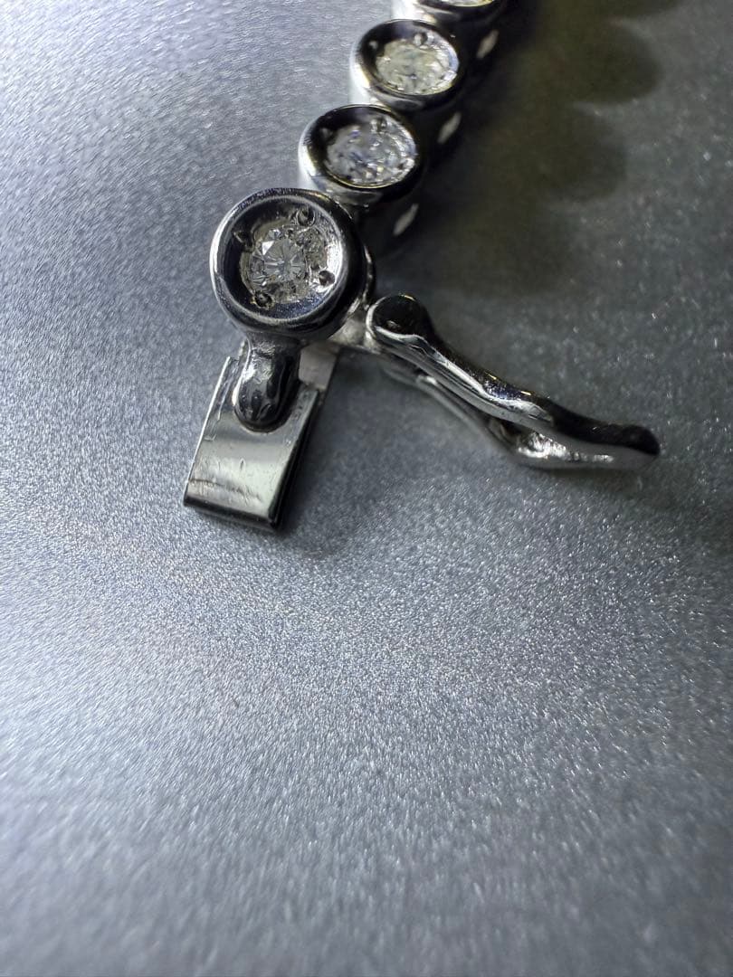 ルイ！Pt850 テニスブレスレット ダイヤ2.0ctアップ 17.7g