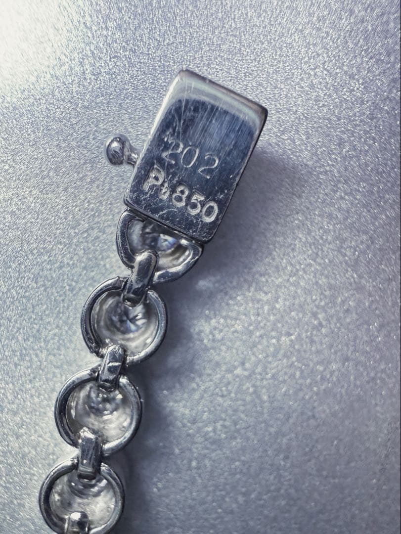 ルイ！Pt850 テニスブレスレット ダイヤ2.0ctアップ 17.7g