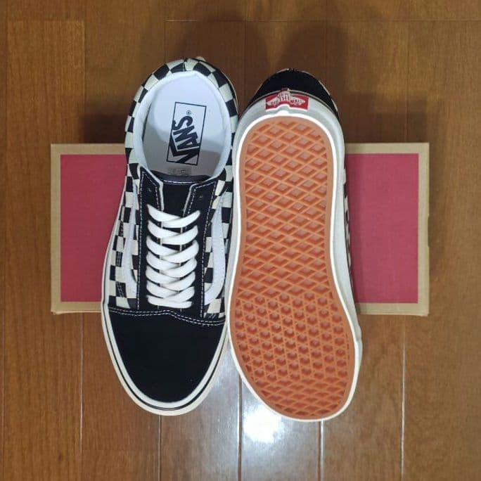 靴 VANS OLDSKOOL 36DX BLACK CHECKER 26.5cm