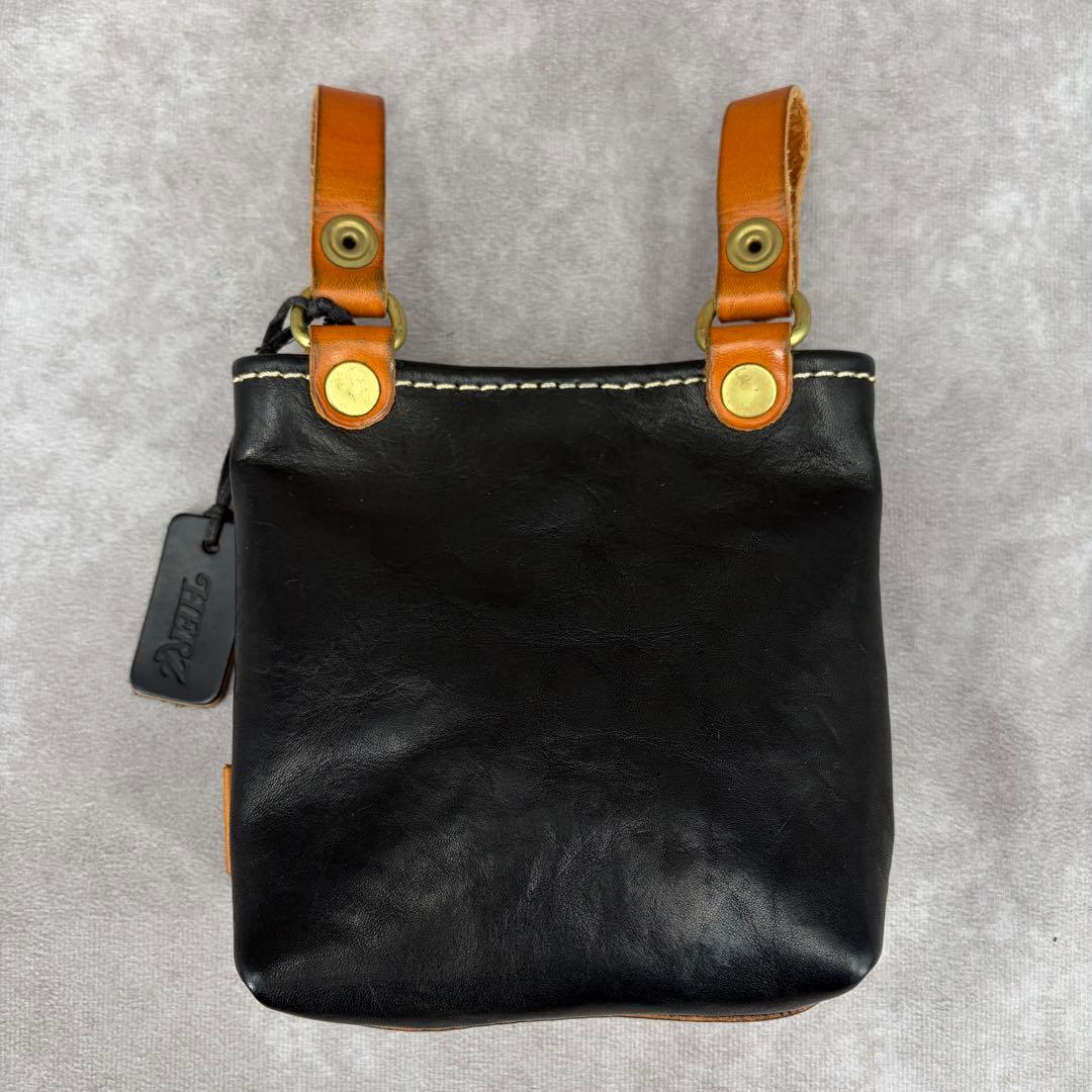 美品✨】ヘルツ 大工さんの腰袋的ベルトポーチ レザー 本革 ブラック