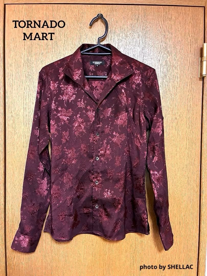 TORNADO MART シャドーボタニカル ストレッチボルドーシャツ TORNADO MART(トルネードマート)ブラウス・シャツ通販 | TORNADO MART