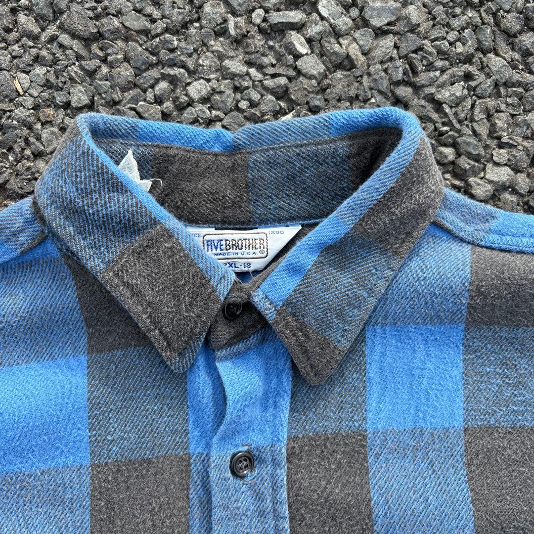 FIVE BROTHER 70~80年代 三角タグ ヘビーネルシャツ USA製