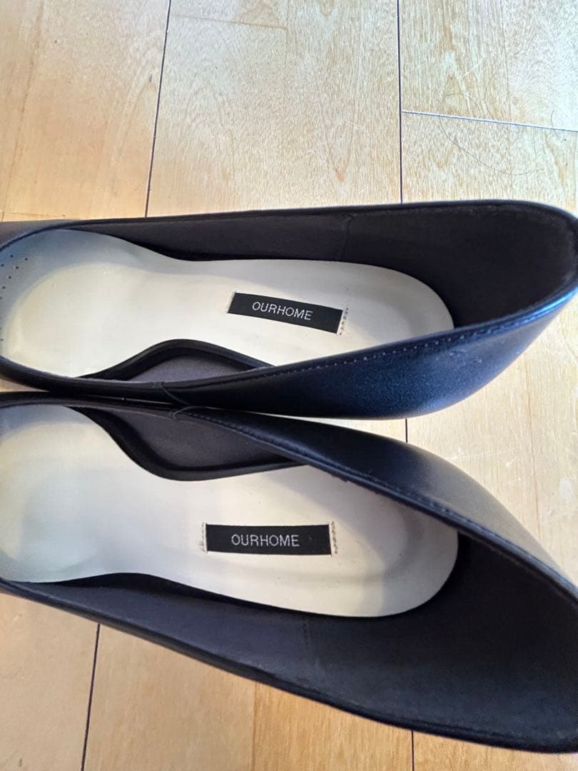 OURHOMEアワーホーム フォーマルに使えるレザーパンプス24.5