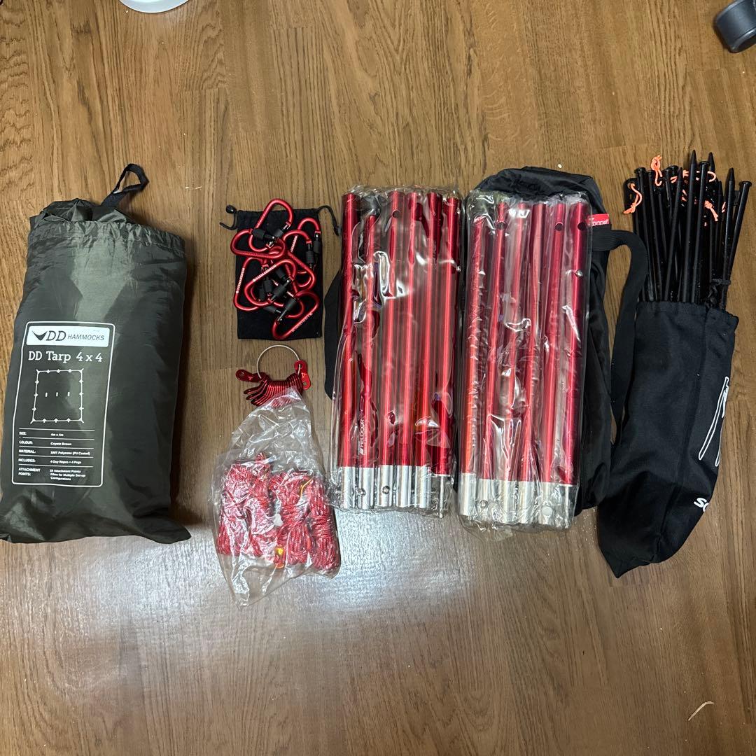 DD Tarp 4x4 コヨーテブラウン ＋ ポール等