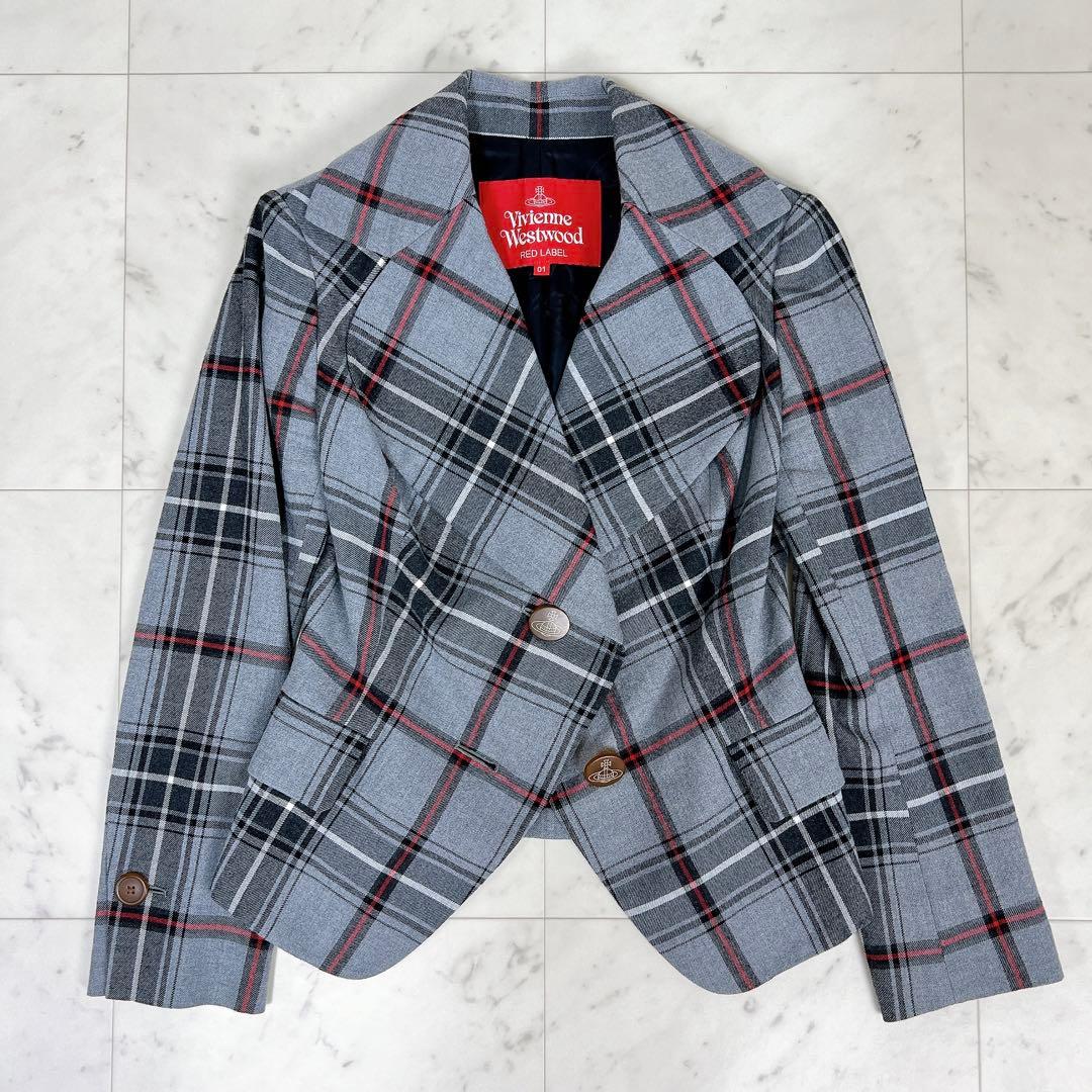 《美品》ヴィヴィアンウエストウッド ラブジャケットセットアップ タータンチェック