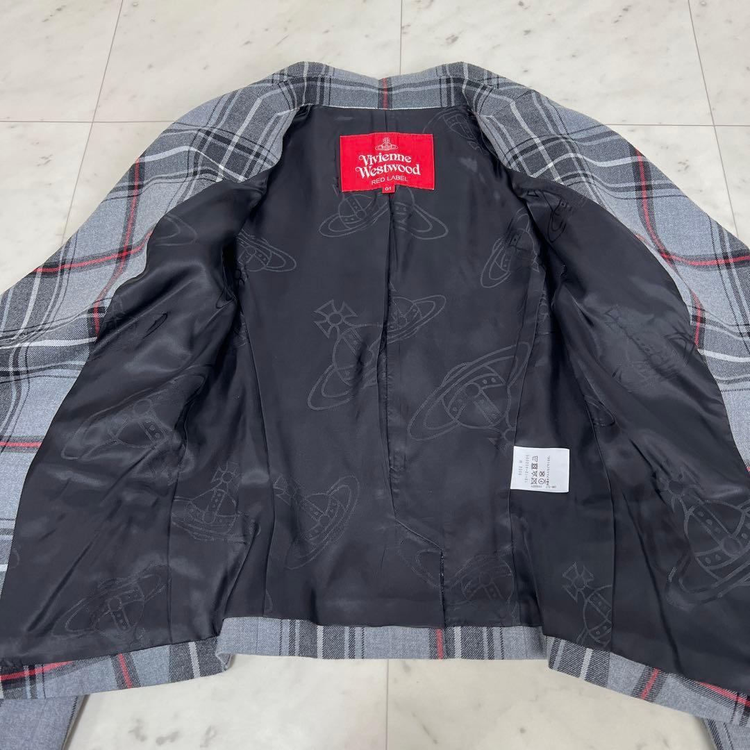 《美品》ヴィヴィアンウエストウッド ラブジャケットセットアップ タータンチェック