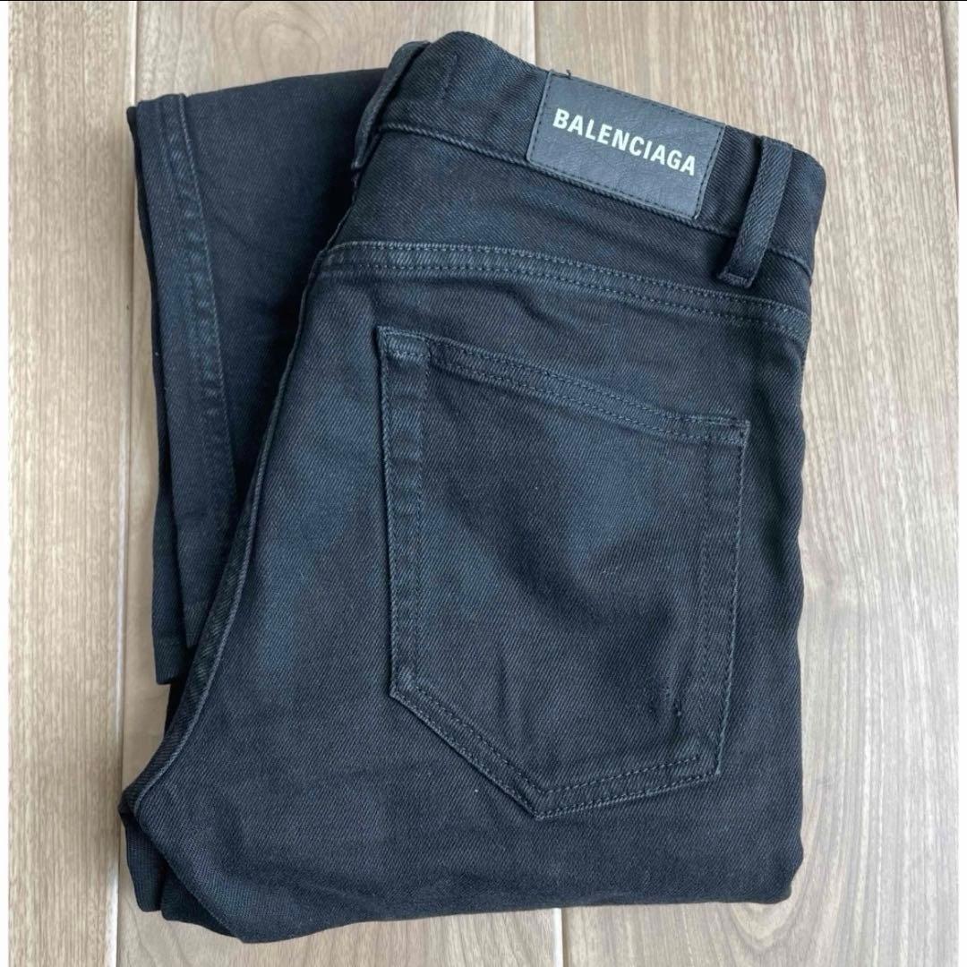 BALENCIAGA スキニーデニムパンツ レディース パンツ ブラック スキニー BALENCIAGA(バレンシアガ) ボトムス(レディース) - ブランド