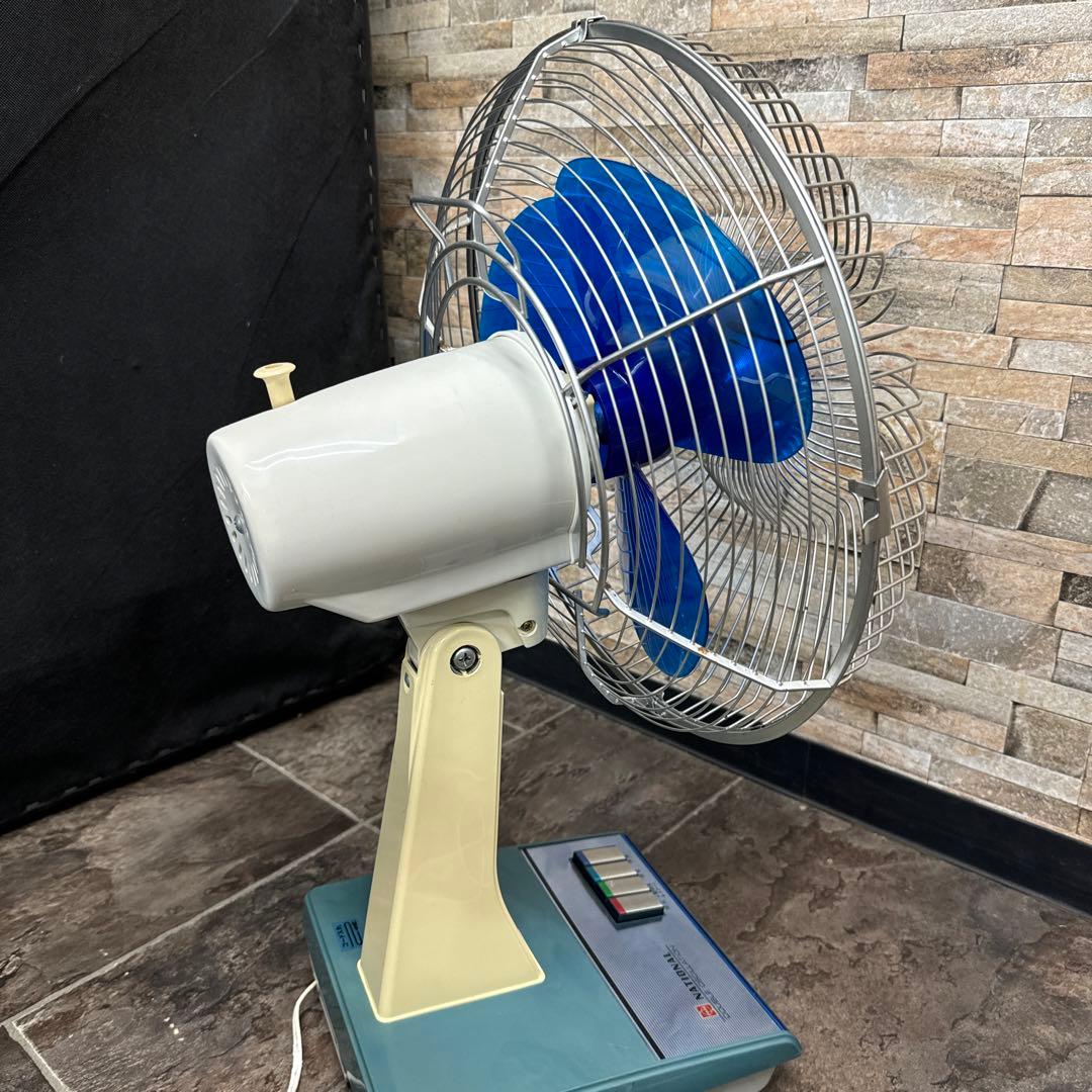 昭和レトロ ナショナル扇風機 F-30D1C ブルー - メルカリ