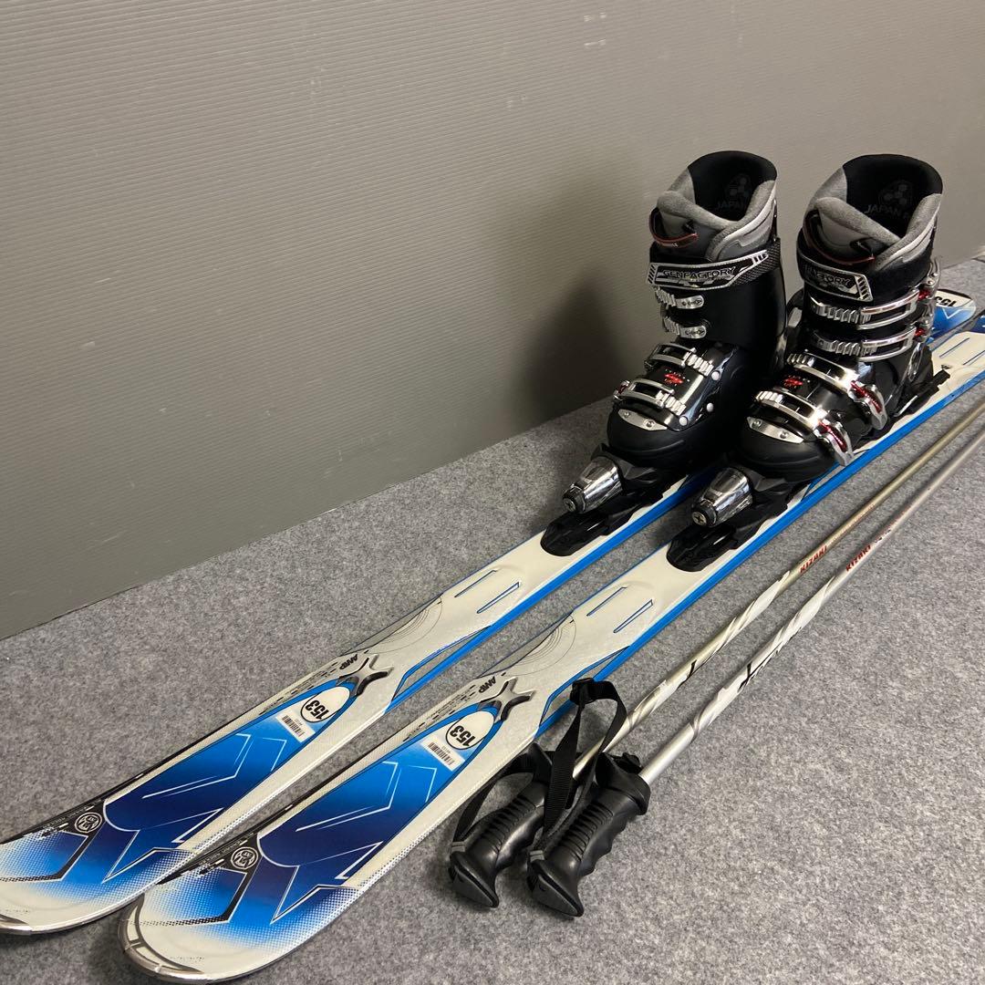 ★美品★メンテ済 大人スキーセット 板153cm ブーツ 25~25.5cm