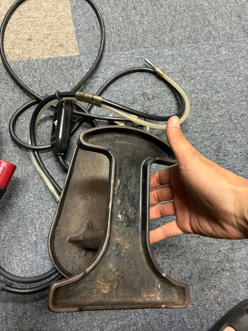 直本工業 ハイスチームアイロン 台セット 中古 業務用ナオモト 通電加熱OK