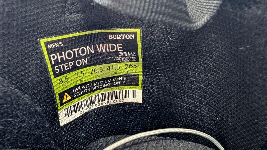 バートン フォトン　ボア　ワイド　ステップオン 26.5cm