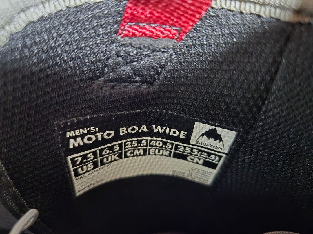 バートンBOAブーツ　moto boa wide 25.5cm