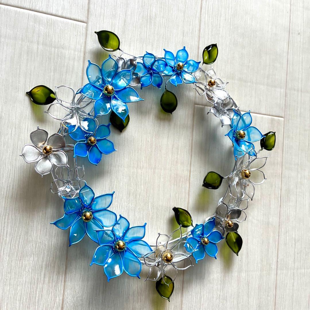 花のリース ワイヤークラフトディップフラワーアート - メルカリ