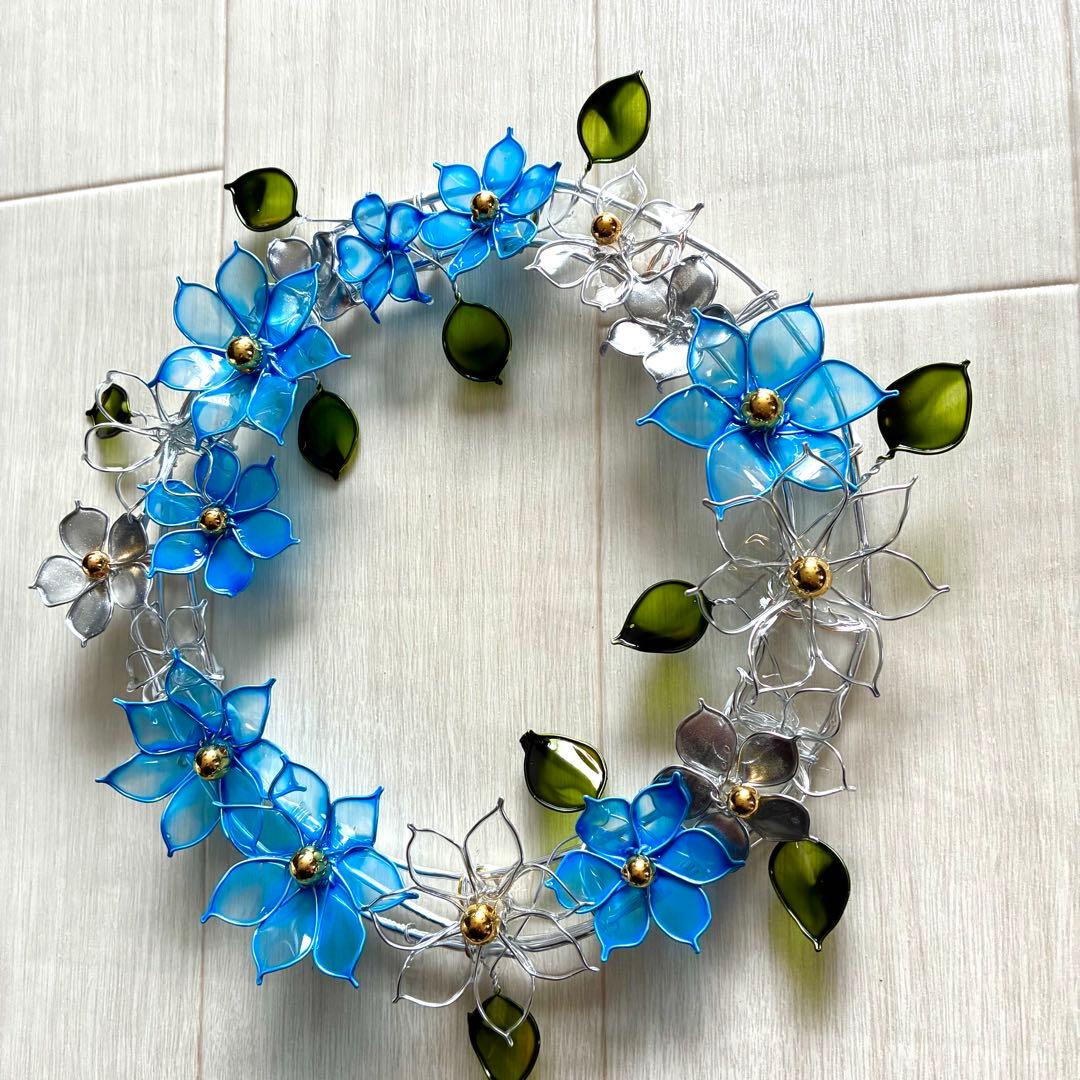 花のリース ワイヤークラフトディップフラワーアート - メルカリ