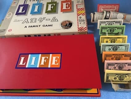 TAKARA タカラ 人生ゲーム 1968年版 ルーレット 箱 各種備品金券