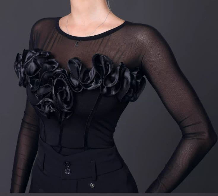 TID　社交ダンストップス　レオダートタイプ ツバキのボタン 黒 オーダーメイド 楽天市場】メンズ 社交ダンス トップス ラテンダンス 上着 ダンス