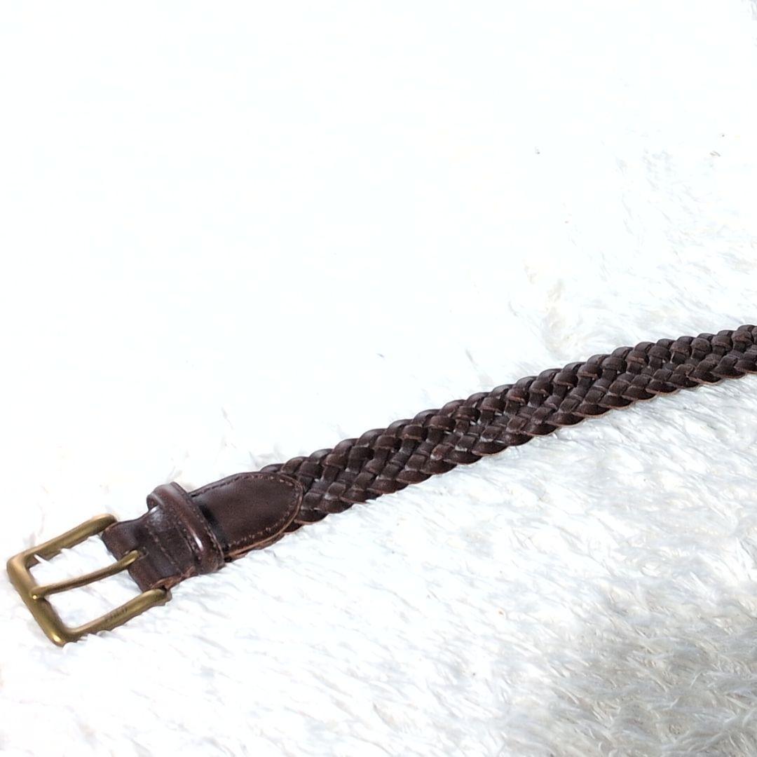 美品 34インチ】ポロラルフローレン メッシュ ベルト レザー ビジネス