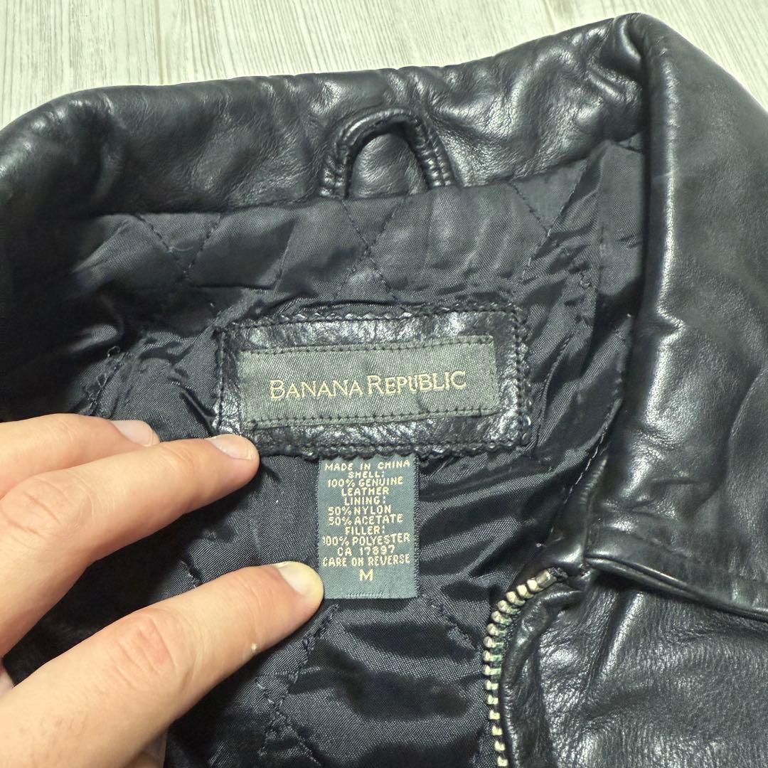 BANANA REPUBLIC 90's 黒タグ レザージャケット ドリズラー - メルカリ