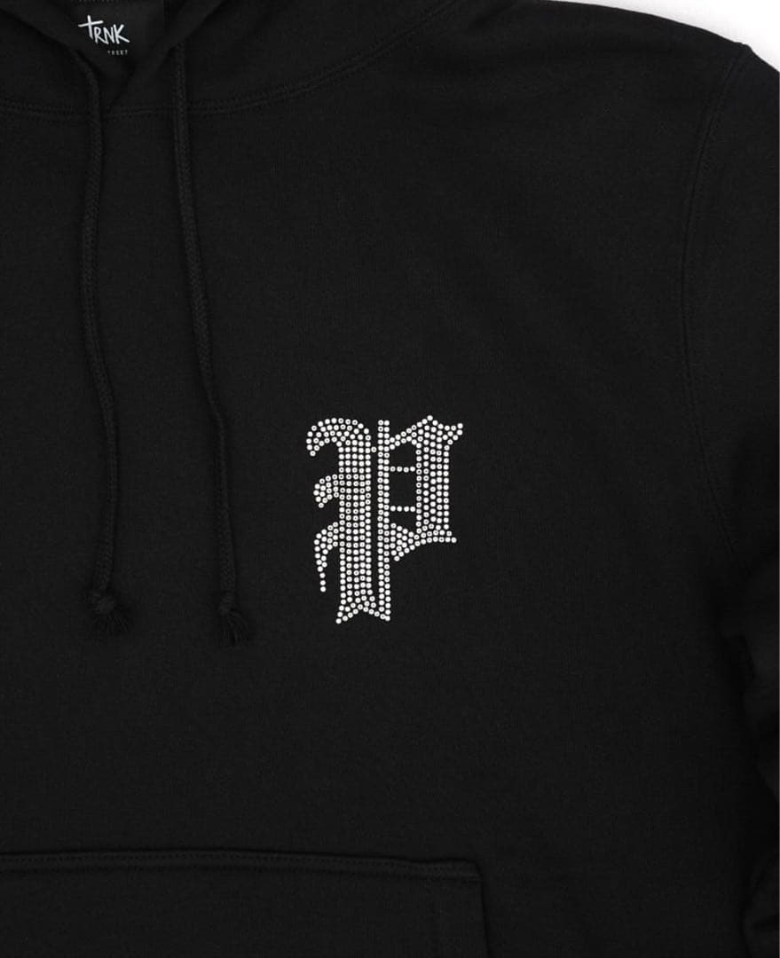 PHATRNK OLD P ロゴ ラインストーン パーカー - メルカリ