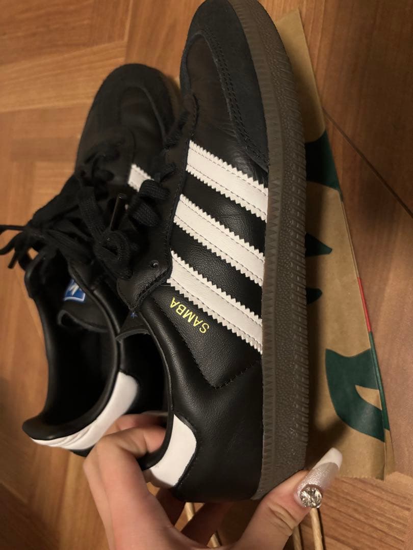 adidas samba ブラック 23.5cm スニーカー