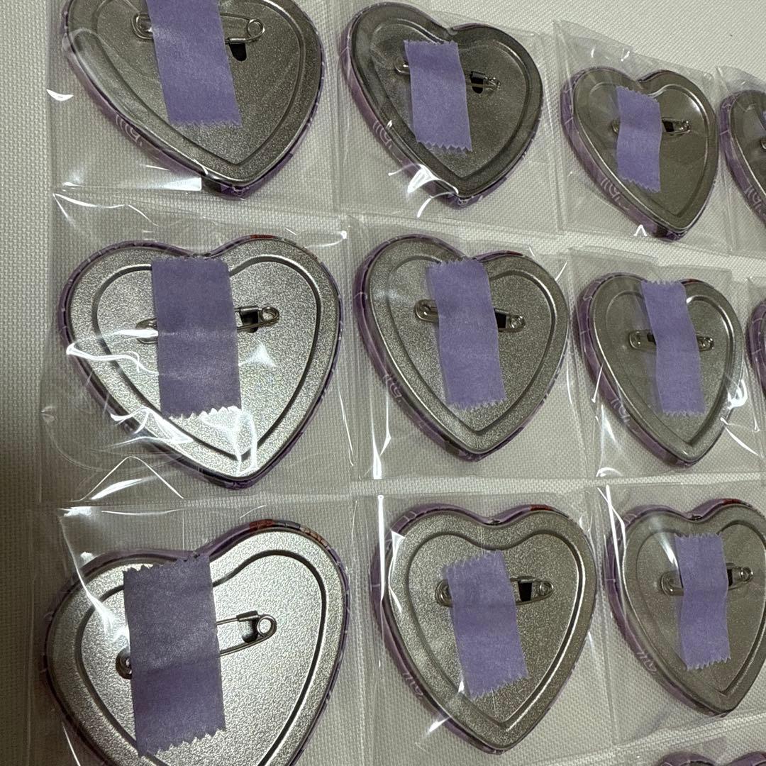 忍たま乱太郎　平滝夜叉丸　ハート缶バッジ　16個