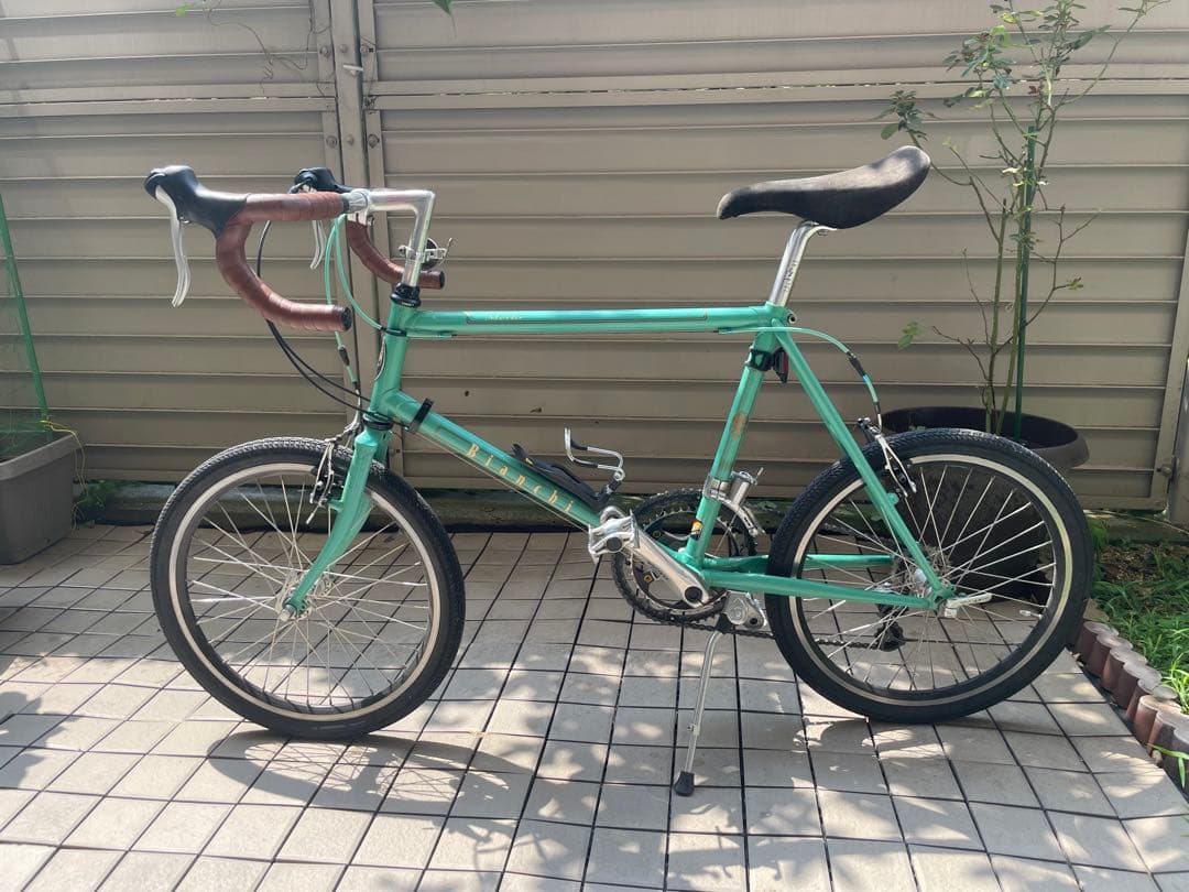 ビアンキ merlo 小径車　ミニベロ ドロップハンドルカスタム 自転車 DIY】ビアンキ・ミニベロ7のドロップハンドルとブルックス