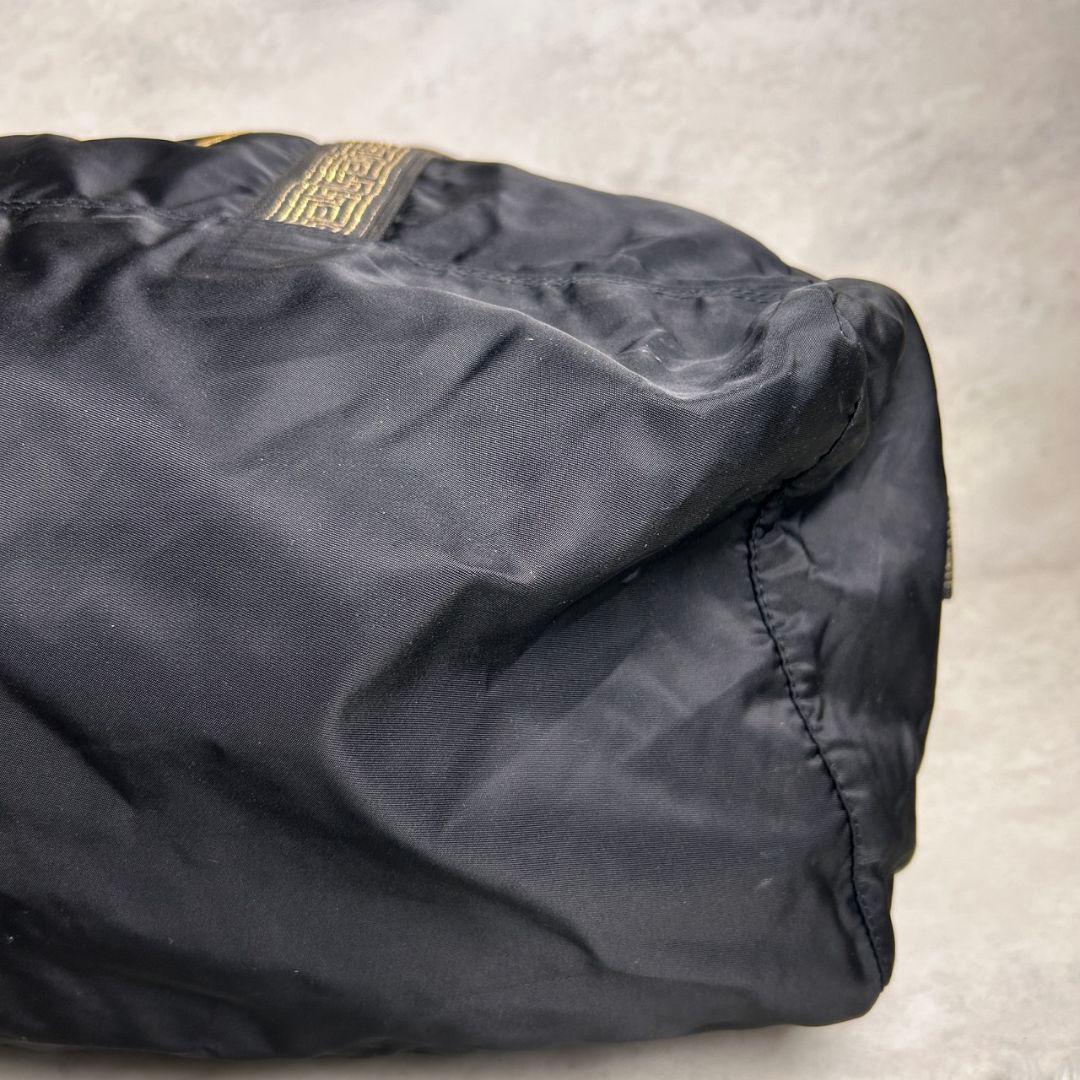 希少】VERSACE 90s メデューサ ナイロン ボストンバッグ ブラック
