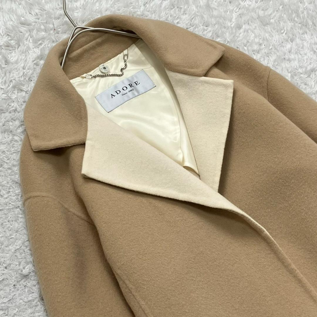 美品✨アドーア 2TONE リバーコート カシミヤ フォックスファー