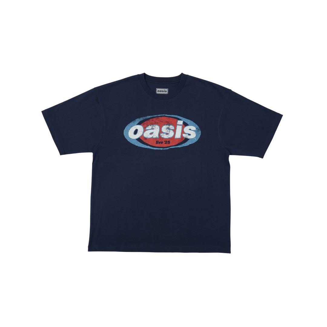 即完売 LサイズOasis live'25 TシャツNavyオアシス アディダス