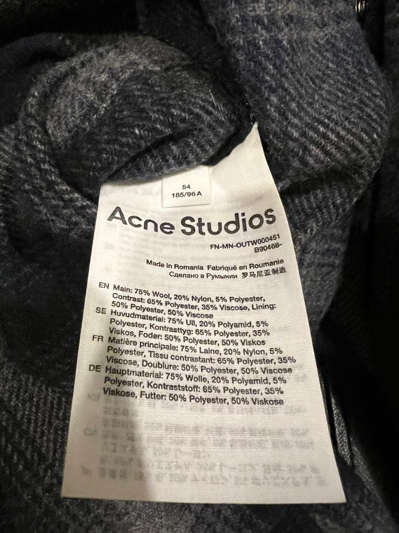 Acne Studios サイズ54 ウールシャツジャケット - メルカリ
