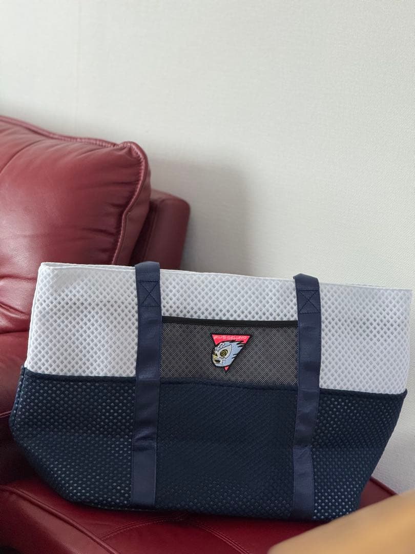 新品タグ付き】Russeluno ゴルフバッグ メッシュ ホワイト/ネイビー